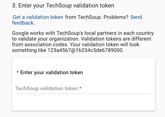 TechSoup Validation Token