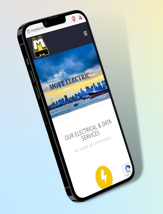 Mott Electric Mobile Friendly Site and Marketing