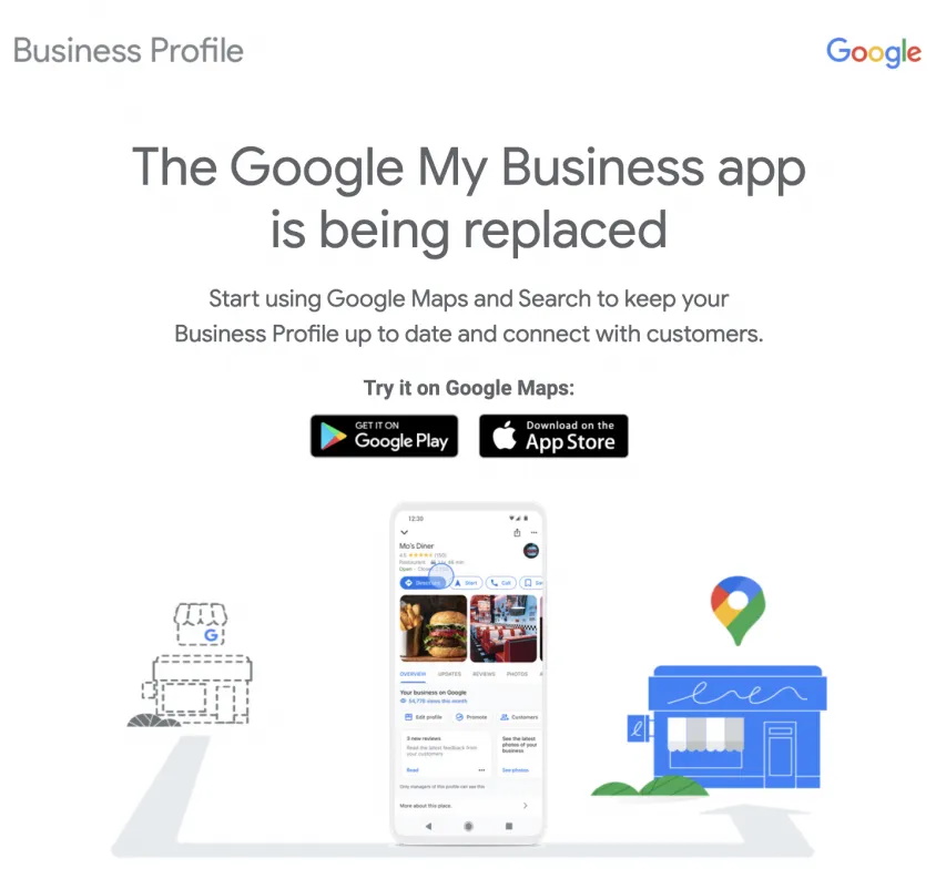 Google Business Profile No App