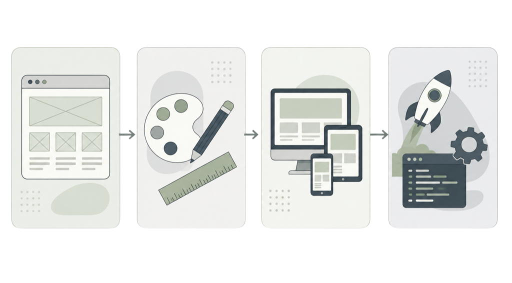 web-design-process-steps-ux-ui-development-illustration